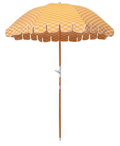 베이리프 Business and Pleasure Co. The Premium Beach Umbrella - Vintage Gold Check