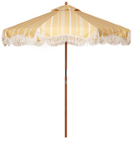 베이리프 Business and Pleasure Co. The Market Umbrella - Vintage Yellow Stripe