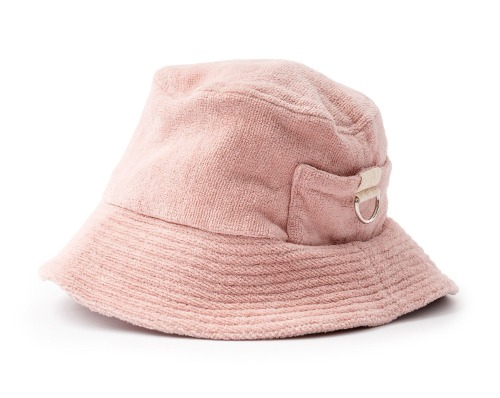 THE TOWELLING BUCKET HAT - DUSTY PINK