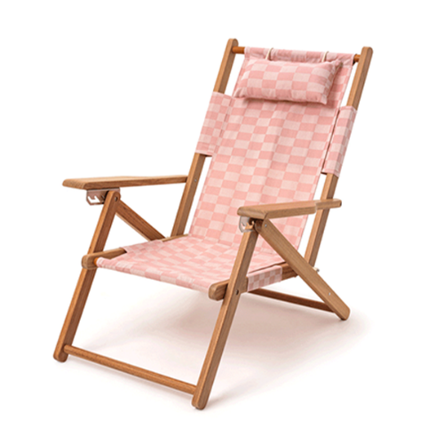 베이리프 Business and Pleasure Co. The Tommy Chair - Dusty Pink Check