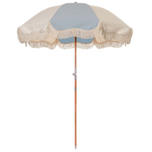 베이리프 Business and Pleasure Co. The Premium Beach Umbrella - 70&#039;s Panel Blue Cream