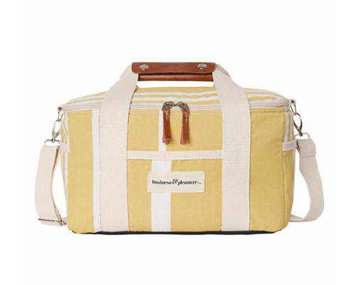 베이리프 Business and Pleasure Co. The Premium Cooler Tote Bag  - Vintage Yellow Stripe
